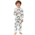 thumbnail image 2 of Conjuntos de blusas y camisas de cuello redondo y manga larga para niños y niñas con estampados de grafitis de interés, camisetas con cuello redondo, pantalones casuales, tops y pantalones para niñas., 2 of 8