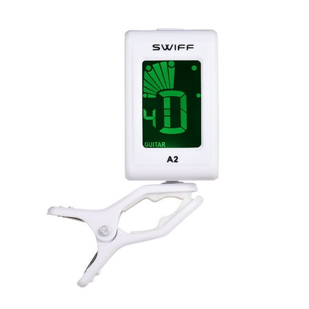 Digital Depth Instrument SWIFF A2 Automatic Digital Tone Tuner LCD Display Mini Clip-On Tuner Instrument Accessories for Bass Acoustic Electric Guitar Chromatic Violin Ukulele ()