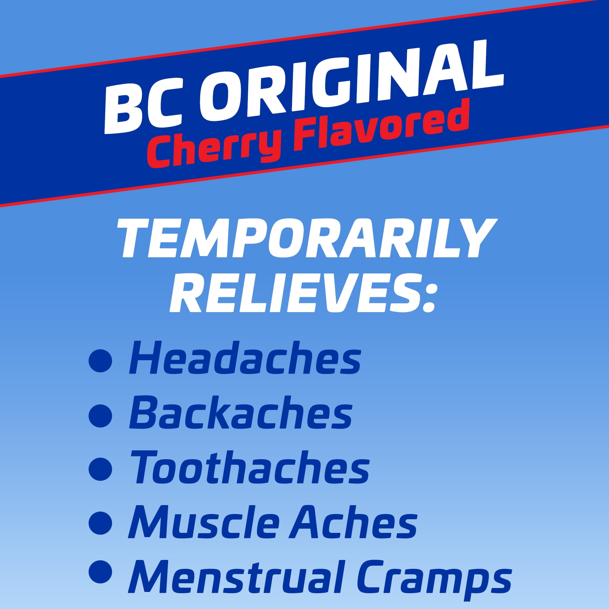 (3 pack) BC Pain Relief Powder, Cherry Flavor Headache Relief with Aspirin & Caffeine, 24 Count