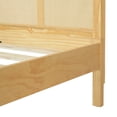 thumbnail image 6 of Christopher Knight Home Bohemian Queen Wood Platform Bed Frame with Rattan Headboard, Natural, 6 of 10