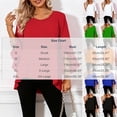 thumbnail image 3 of Sheghy Tops for Women Solid Ruffle 3/4 Sleeve Round Neck Summer Blouse Green L, 3 of 9
