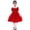 Red, variant on REDARER Girls Floral Print Smocked Puff Sleeve Tiered Dress Casual Summer Party Everyday Outfit,9-10 Years