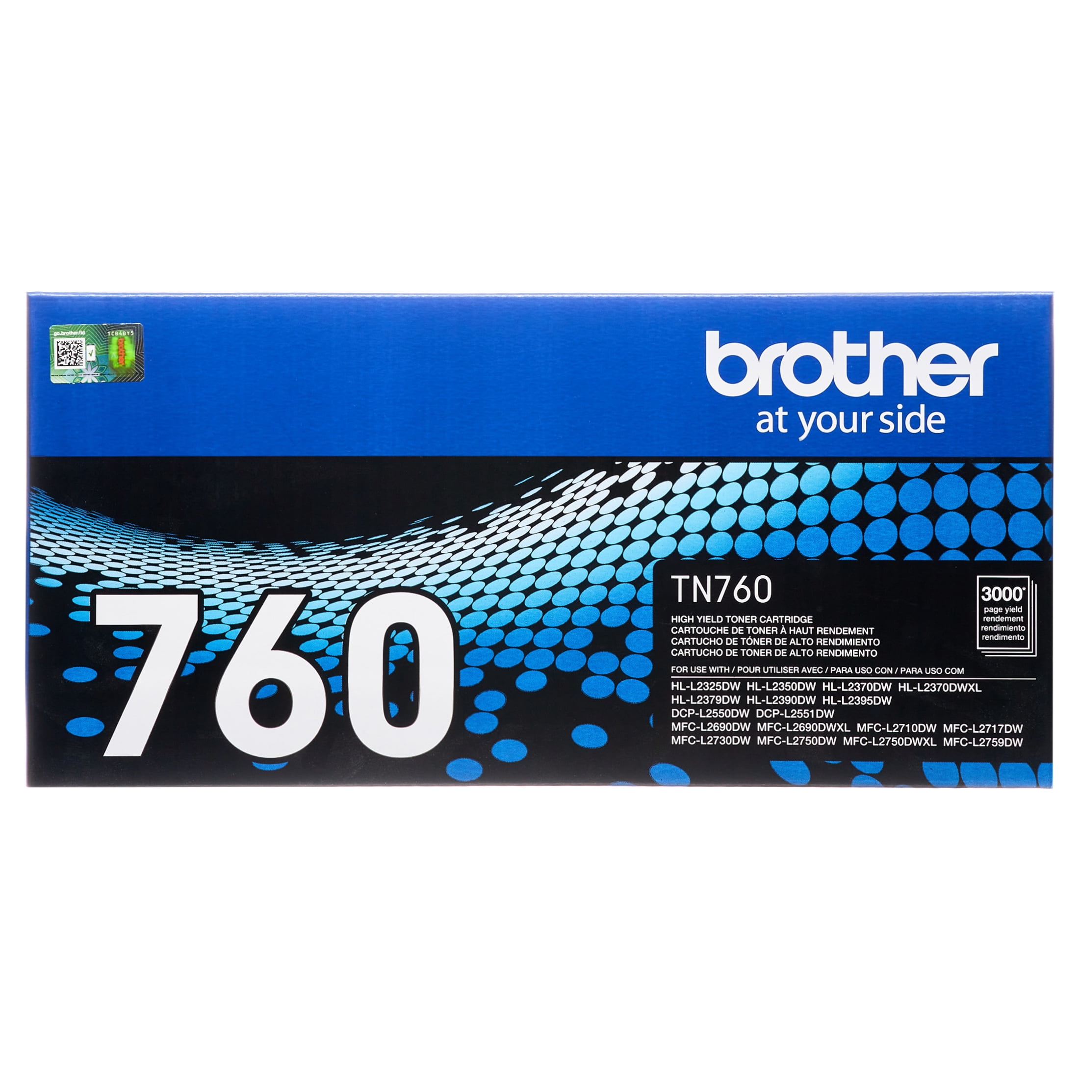 BROTHER TN760 HIGH YIELD LASER TONER CARTRIDGE BLACK DCP-L2510D HL