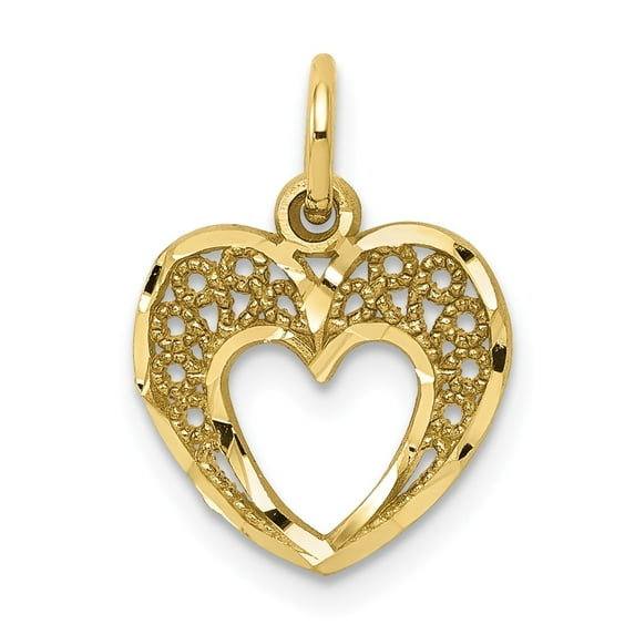 FB Jewels 10K Yellow Gold Heart Charm