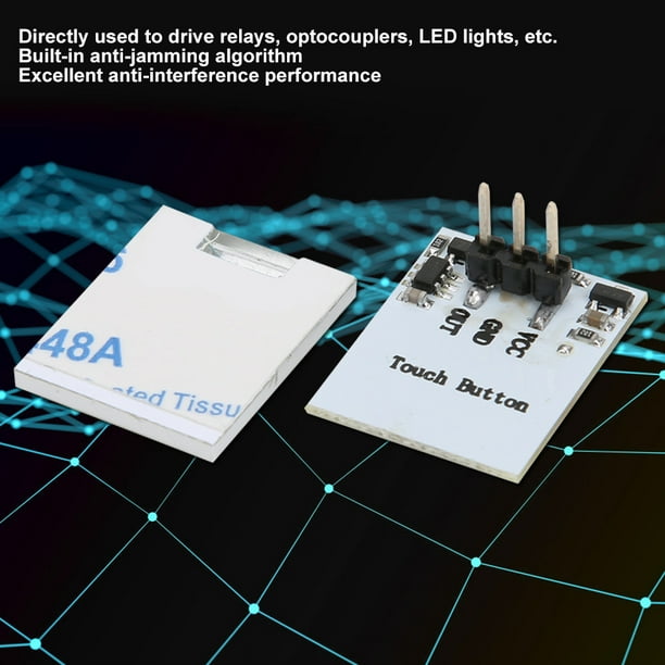 Placa de sensor táctil Módulo de sensor Módulo de interruptor táctil Placa de sensor Botón de interruptor táctil capacitivo Módulo de interruptor de sensor LED ANGGREK Otros