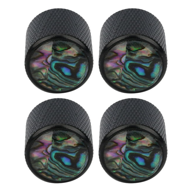 Quality Metal Bass Knob, Bass Knob Dome, Texture For Electric Guitar Electric Bass School Player White Shell,Color Shell
