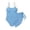 Sky Blue, variant on SSCMYXG Girls 1 Piece Swimsuit with Wrap Skirt, Contrast Trim Bathing Suit for Tween Girls Beach Pool Sky Blue 7-8 Years