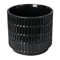 thumbnail image 2 of Mainstays 6" x 6" x 5.5" Round Black Ceramic Grid Plant Planter, 2 of 9