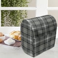 thumbnail image 4 of Checkered Lounger Chair Bag, Old Fashioned Plaid Tartan in Dark Colors Classic English Tile Symmetrical, High Capacity Storage with Handle Container, Lounger Size, Grey Black White, by Ambesonne, 4 of 5