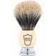 thumbnail image 2 of Brocha de afeitar Parker Pure Badger, color marfil sintético y cromo, 22 mm, 2 of 6