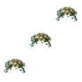 thumbnail image 2 of Transemion 1/2/3 Artificial Flower Wreath - Add Of Beauty To Door Threshold Realistic Appearance white green 3PCS, 2 of 6