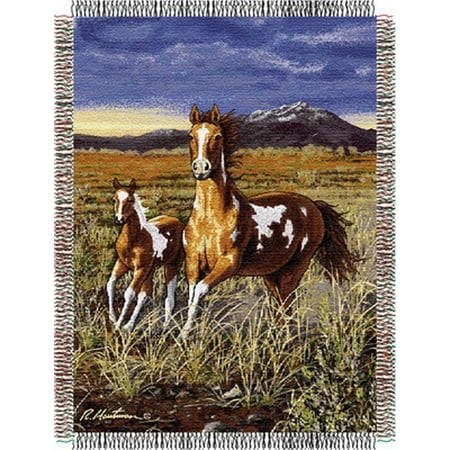 301 HAUTMAN RUNNING PINTOS TAPESTRY THROW