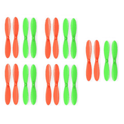 HobbyFlip Orange Green Propeller Blades Props 5x Propellers Compatible with Hubsan X4 H107L