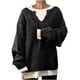 thumbnail image 2 of Pntutb Mujer Manga Larga Color Sólido Cuello en V Top Casual Suelto Suéteres de Punto Blusa Pntutb Pntutb-963, 2 of 8