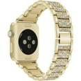 thumbnail image 2 of Compatible with Apple Watch Band 45mm 44mm 41mm 40mm 38mm, Women Rhinestone Stainless Steel Band with Bling Diamond Case for iWatch SE Series 8 SE 7 6 5 4 3, 2 of 9