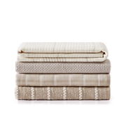 Better Homes & Gardens Kitchen Towel 4 Pack Oversized Latte Swirl Set