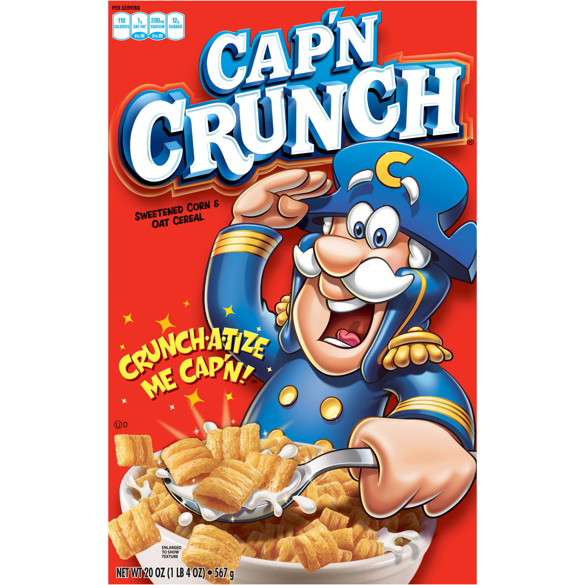 Quaker Capn Crunch Original Cereal. 