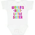 thumbnail image 3 of Inktastic Worlds Best Little Sister Girls Baby Bodysuit, 3 of 5