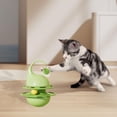 thumbnail image 1 of Juguete de inteligencia para gatos, plato giratorio, dispensador de golosinas, multiusos, estable, almacenamiento de alimentos, juego interactivo para verde, 1 of 9