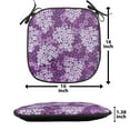 thumbnail image 5 of Flower Chair Seating Cushion, Lilacs Illustration Greenery Field Freshness Hydrangea Design, Soft Seat Pads for Office with Anti-slip Backing, 16"x16", Pale Blue Purple White, by Ambesonne, 5 of 7