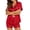 RedB&07#0622L, variant on Garbnen Silk Women's Pajama Sets Short Sleeve Button Down Sleepwear Pjs Shorts Set Cozy Loungewear Short Sets for Women White XXXL