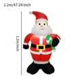 thumbnail image 3 of Adorno navideño inflable de Papá Noel para vacaciones, adorno navideño luminoso para decoración al aire libre, luces LED integradas para vacaciones en, 3 of 8