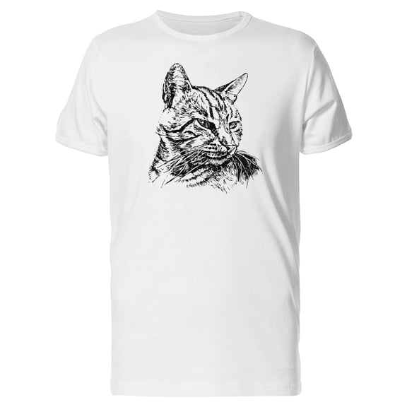 Cat With A Big Mustache Tee Men's -Image by Shutterstock