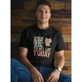 thumbnail image 2 of I'm Only Talking To My Cat Today Graphic Men Black T-Shirt, Male XX-Large, 2 of 4