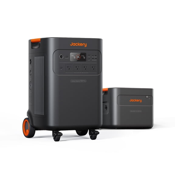 Jackery Solar Generator 5000 Plus Portable Power Station with Extra Battery, 10kWh LiFePO4 Battery, 7200W AC Output Solar Generator for Home Use, Emergency Backup