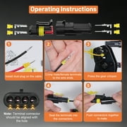 Filluck 763PCS Waterproof Wire Connectors, 41 Sets 1/2/3/4/5/6 Pin Car Electrical Terminal Connectors Kit with 22-16 AWG Wire Crimping Tool for Car Truck Motorcycle Boat Marine