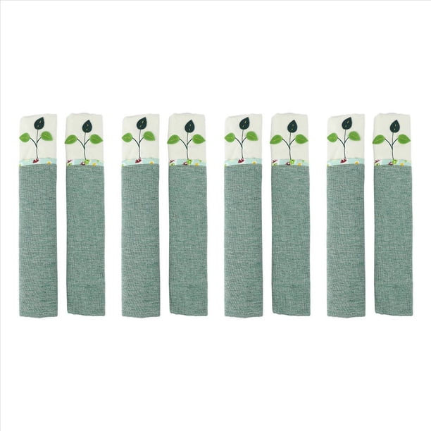 4 Par Cubiertas de la Manija de la Puerta de Algodon Cubierta del Pomo del Refrigerador Puerta Doble Protector de Guantes de Nevera Herramientas de Cocina para el Hogar