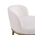 thumbnail image 5 of Lalia Modern Upholstered Curved Back Counter Height Bar Stool with Metal Frame, Matte Gold, 5 of 9