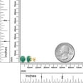 thumbnail image 4 of Gem Stone King 18K Yellow Gold Plated Silver Green Malachite Stud Earrings for Women Men | 4.00 Cttw | Gemstone Birthstone | Oval 8X6MM, 4 of 4
