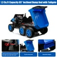thumbnail image 5 of iRerts 2 Seater 24V Ride on Truck with Dump Bed, Battery Powered Ride on Car UTV with Remote Control for Boys Girls, 4WD 6 Wheels Ride on Tractor Toys with Bluetooth, Music, USB/TF Card Slots, Blue, 5 of 9