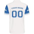 thumbnail image 3 of Lotusprinthandmade Personalized Name & Number Nicaragua Pride Men Polo Shirt (Lightweight) S-5XL Multicolor (2XL), 3 of 5