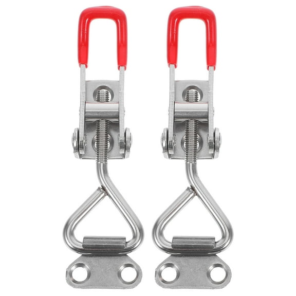 2pcs Adjustable Toggle Clamp Steel Door Security Latch Metal Latch For Shed Gate Door Toggle Bolt Metal Cabinet Clasp Lock