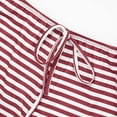 thumbnail image 4 of WAYUTE Womens Sets 2 Piece Outfits Casual Long Sleeve Striped Shorts Sets with Drawstring for Srping Fall Comfortable Soft Outfit, 4 of 7