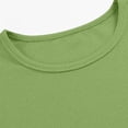 thumbnail image 5 of ITSAME Girls Short Sleeve Shirts Ribbed Knit Slim Fit Crewneck Tees Summer Basic Casual Tops Green Size 11-12, 5 of 7