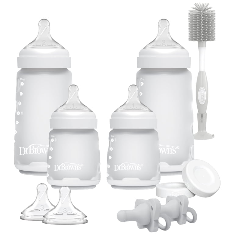 Silicone Baby Bottle Gift Set with Pacifiers and Brush photo 8