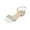 White, variant on BADHUB Women's Open Toe Stacked Low Heel Sandals Chunky Summer Heels Casual Dressy Pumps Shoes Brown 38
