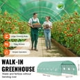 thumbnail image 3 of VEVOR Walk-in Tunnel Greenhouse, 29.2x9.7x6.5 ft Hoop House Greenhouse Tunnel, Plant Hot House with Galvanized Steel Frame, Green PE Cover, Roll-up Zipper Door and 12 Windows for Outdoor, 3 of 10