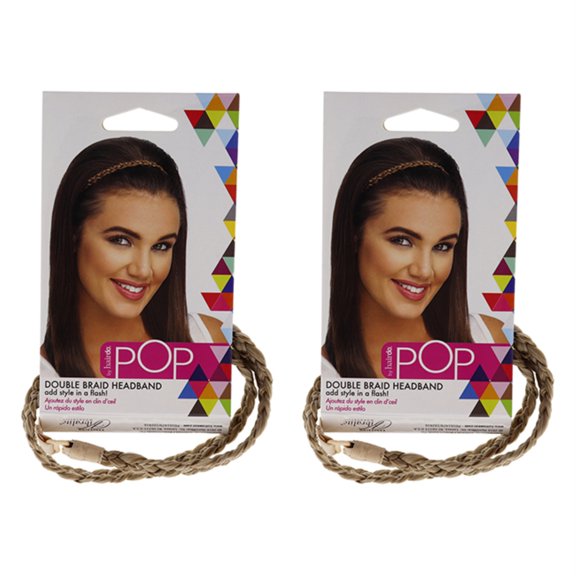 Pop Double Braid Headband - R14 88H Golden Wheat by Hairdo for Women - 1 Pc Hair Band - Pack of 2