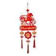 thumbnail image 2 of 1Pc Chinese New Year Horse Ornament,Paper Cut Home Decor Pendant for Cars Cafes Bookstores Display,Festival Wall Hanging,Holiday Decoration,Red, 2 of 6