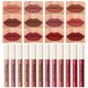 thumbnail image 2 of QIBEST 24 colores terciopelo mate lápiz labial desnudo impermeable de larga duración Sexy brillo de labios rojo taza antiadherente maquillaje tinte de labios cosméticos, 2 of 5