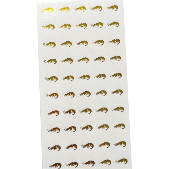 UrbanMingle Shrimp Food Choice Stickers for Place Cards- Meal Stickers (Clear