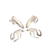 Unique Bargains Metal Guitar Plectrums Finger Picks Banjo Ukulele Silver Tone 4 Pcs