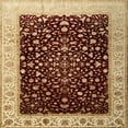 thumbnail image 1 of Ahgly Company Machine Washable Indoor Square Traditional Saffron Red Area Rugs, 6' Square, 1 of 7