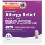 Walgreens 24 Hour Allergy Relief 45 Tablets