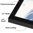 thumbnail image 6 of Americanflat 15x20 Picture Frame with Polished Plexiglass Streamline Collection Thin Border Wall - Black, 6 of 8