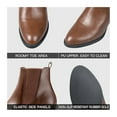 thumbnail image 3 of Pennysue Women Chelsea Boots Brown Female Chunky Heel Ankle Booties 7M, 3 of 7